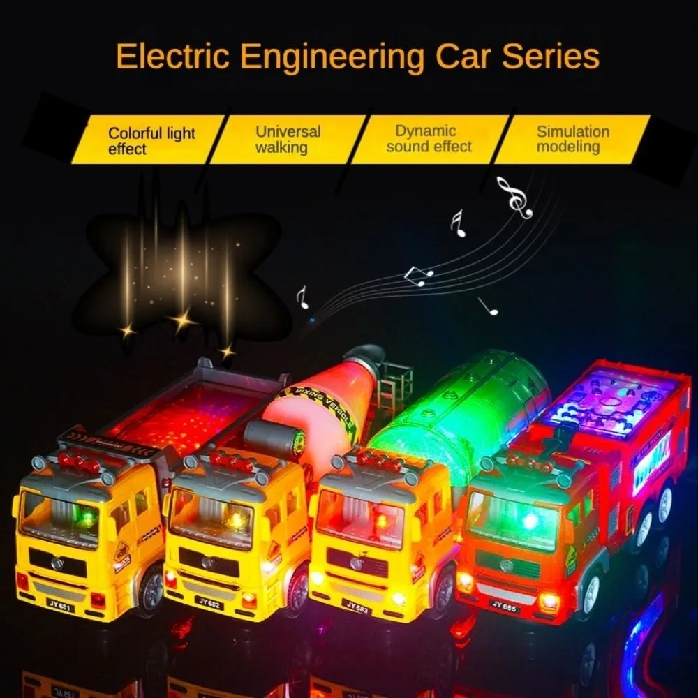 

Flashing LED Fire Truck Magnetic Sound Light Engineering Vehicles Educational Large Size Electric Engineering Truck