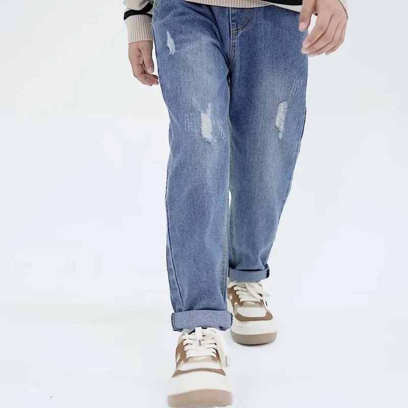 Jeans per bambini Jeans Skinny abbigliamento per bambini pantaloni estivi per ragazzo pantaloni per bambini da 8 a 12 anni Jeans strappati per ragazzi Jeans per bambini