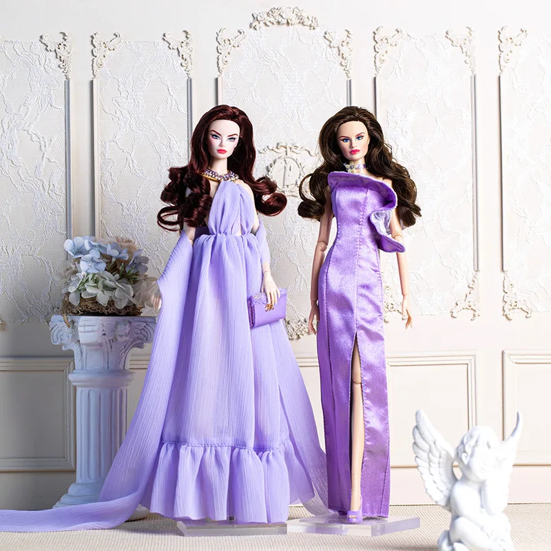 

New Design 1/6 Fashion Supermodel Doll Clothe Dresses Luxury Design Dinner Series Set Party Dress Up Doll Toy Accessorie Gift