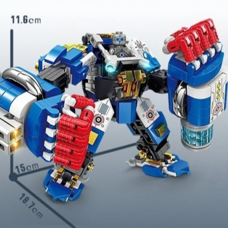 Boys' Educational Mecha Building Blocks Set - Small Particle Plug-in Assembly Toys, Compatible Design