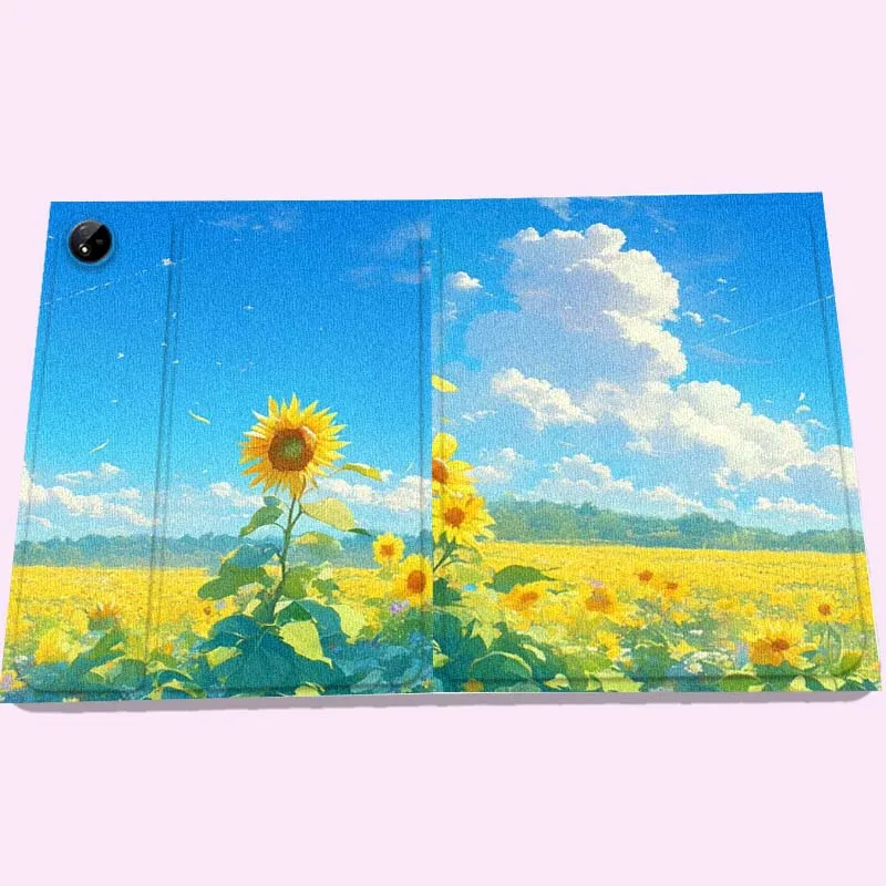 

Sunflower House Scenery Art For Vivo IQOO Pad Pad2 Pad3 Pad5 Air SE Pro 11 11.5 12.1 12.3 13 inch Foldable Cover Tablet Case