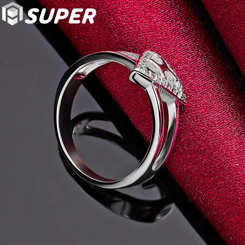 خاتم مثلث من الفضة الإسترليني عيار 925 للرجال، مجوهرات ساحرة لحفلات الزفاف والخطوبة