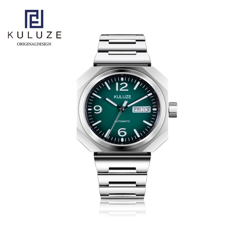 KULUZE Mens Watch Top Brand Luxury Automatic machinery Watches 316L Steel Waterproof Japan NH36 Mechanical movement Wristwatch