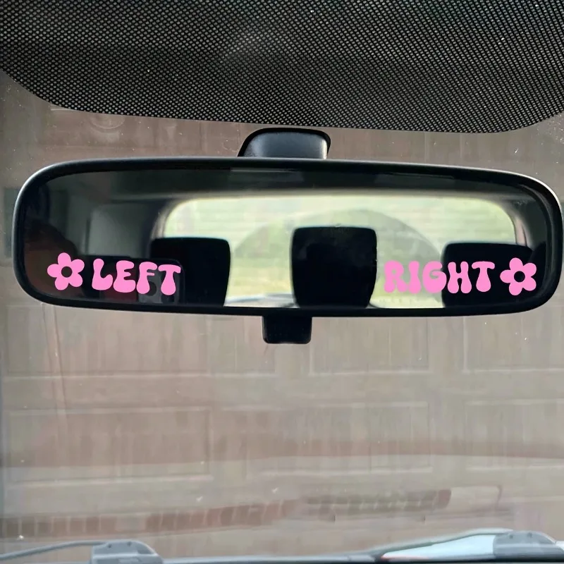 1Set Left & Right Floral Vinyl Stickers Waterproof Decals for Car Motorcycle Rearview Mirror Window Decor