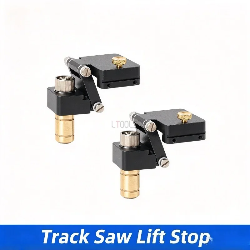 Track Saw Height Adjustable Limit Stop Auxiliary Positioning Jig for MFT Woodworking Table DIY Cutting Guide Stop for Hole Table