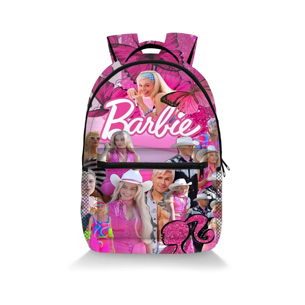 

MINISO Barbie The Movie Peripheral Two-dimensional Girl Schoolbag Large-capacity Student Computer Bag Burden-reducing Backpack