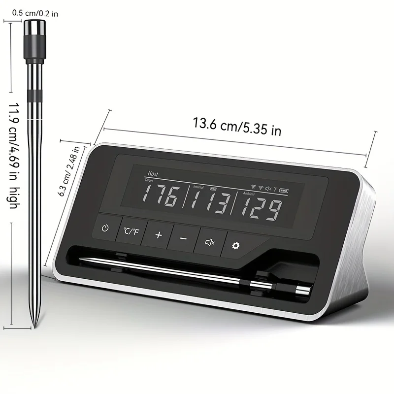 Thermomètre à viande sonde sans fil Bluetooth thermomètre alimentaire numérique Support application Mobile avec écran LCD pour four fumeur barbecue Gril
