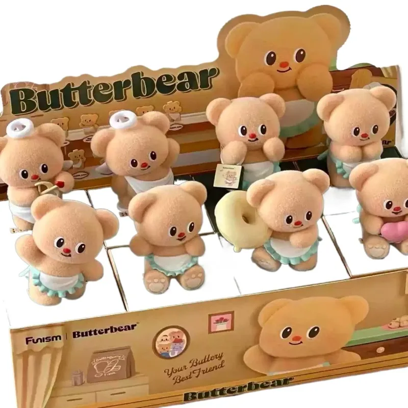 FUNISM-caja ciega de oso de mantequilla auténtica para días hábiles, bonitos artículos decorativos, feliz operación llena de amor, figuras maestras para hornear