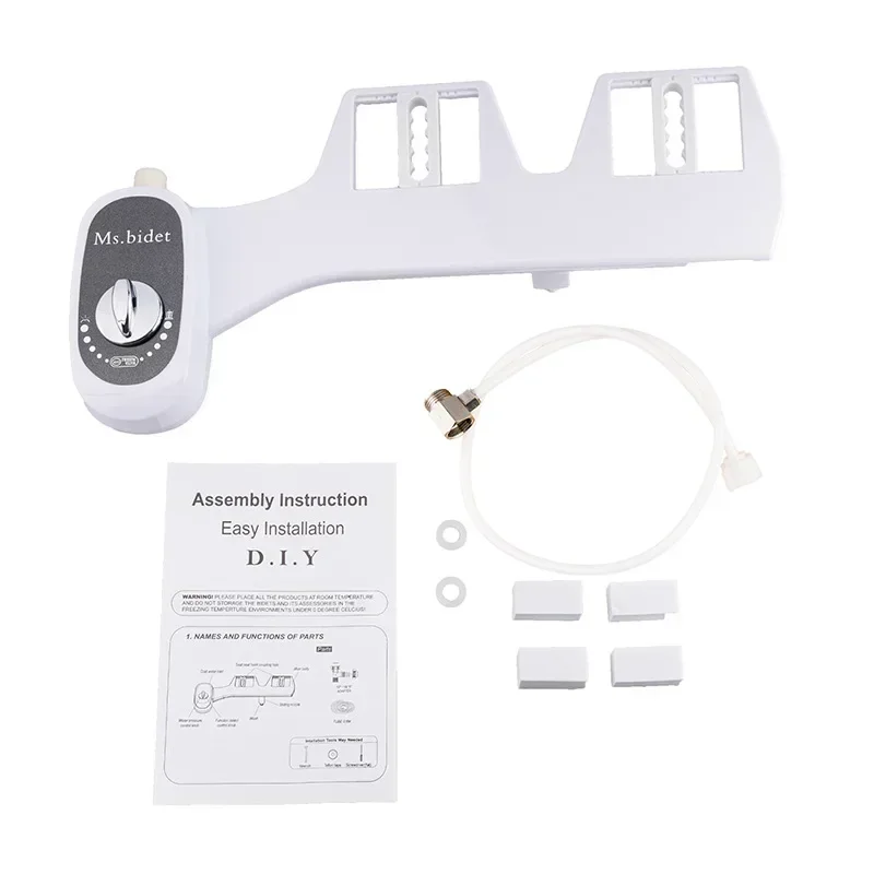 Non-Electric Bidet - Self Cleaning Dual Nozzle (Frontal and Rear Wash) Water Bidet Toilet Seat Attachment
