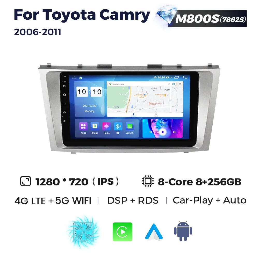 MS 8+256G 4G LTE Car-play Android 12 Car Radio For Toyota Camry GPS 5G Android auto Stereo