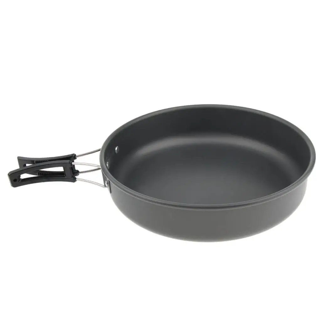 Outdoor 2-3 Person Portable Frying Pan Camping Picnic Cookware Non-stick Pan