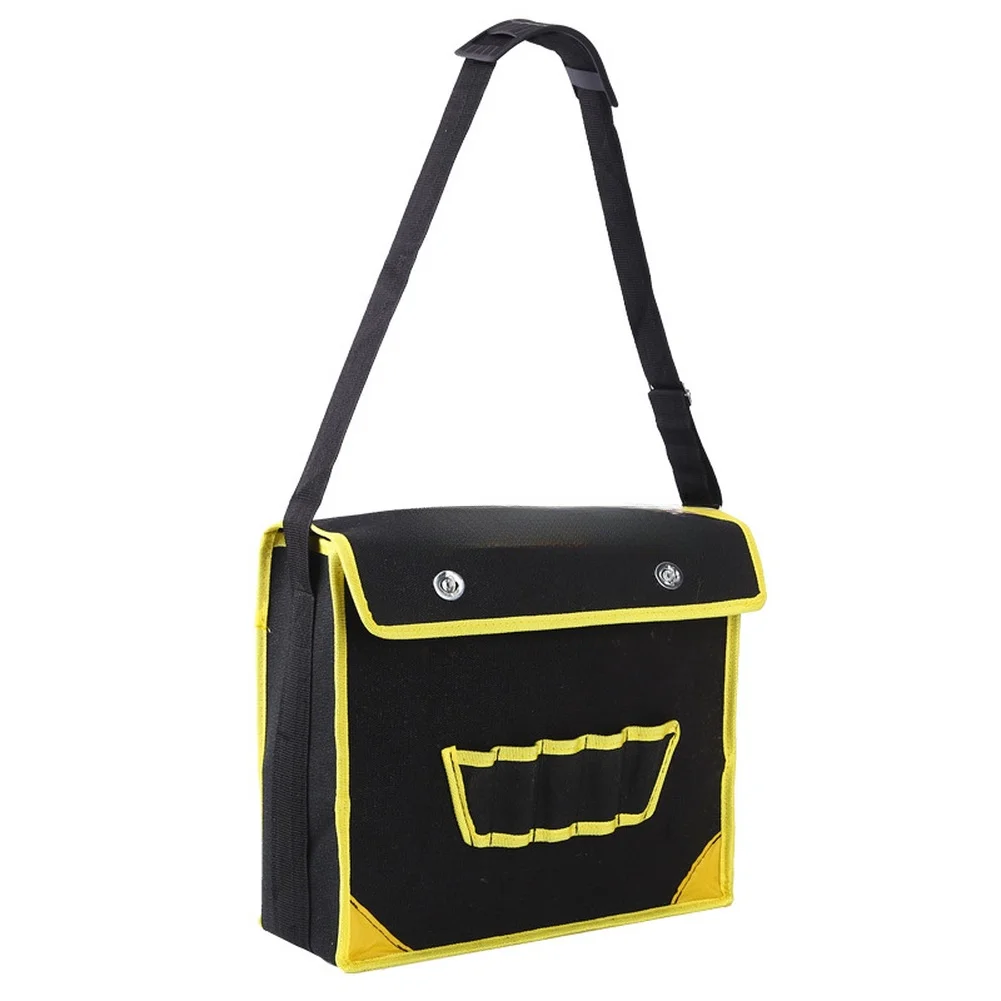 キャンバス電気技師ツール収納バッグ調節可能なショルダーバッグプロ用マルチポケットオーガナイザーレンチプライヤーツールポーチ