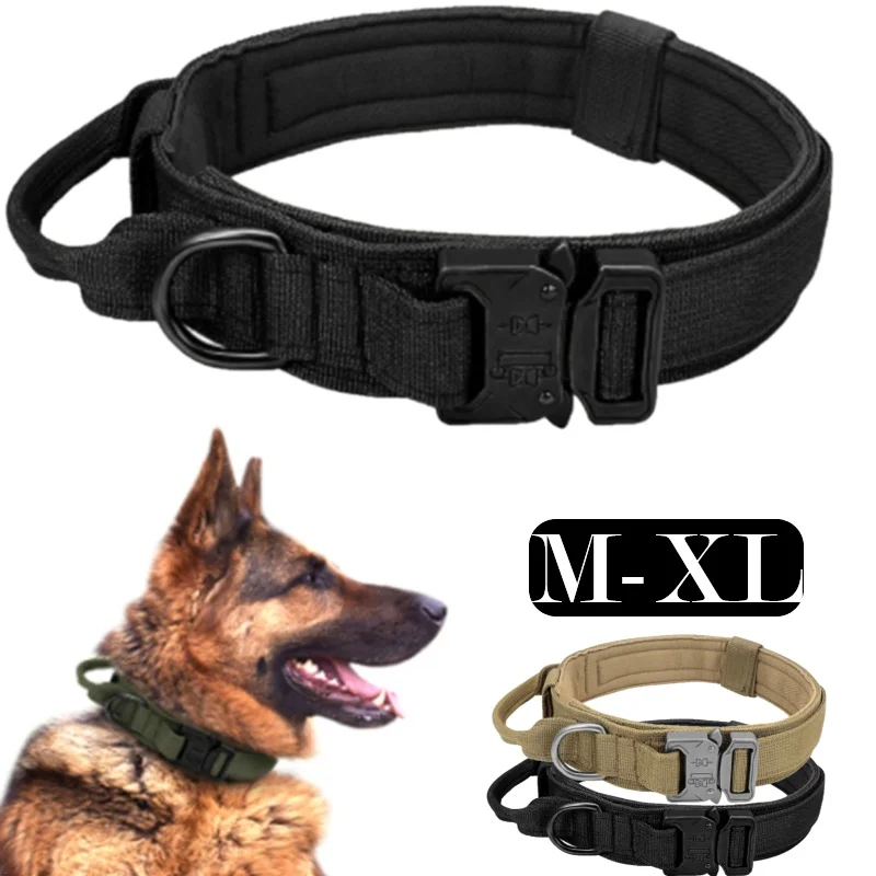 Halsband Duurzame tactische riemset Verstelbare militaire halsband voor huisdieren Middelgrote grote hond Duitse herder Trainingsaccessoires