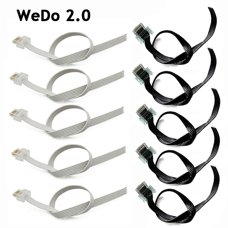 WEDO-Cable conector de cristal 2,0, compatible con 45300 WEDO 2,0, bloques de construcción, robótica clásica, educación, Juguetes DIY, 5-20 piezas