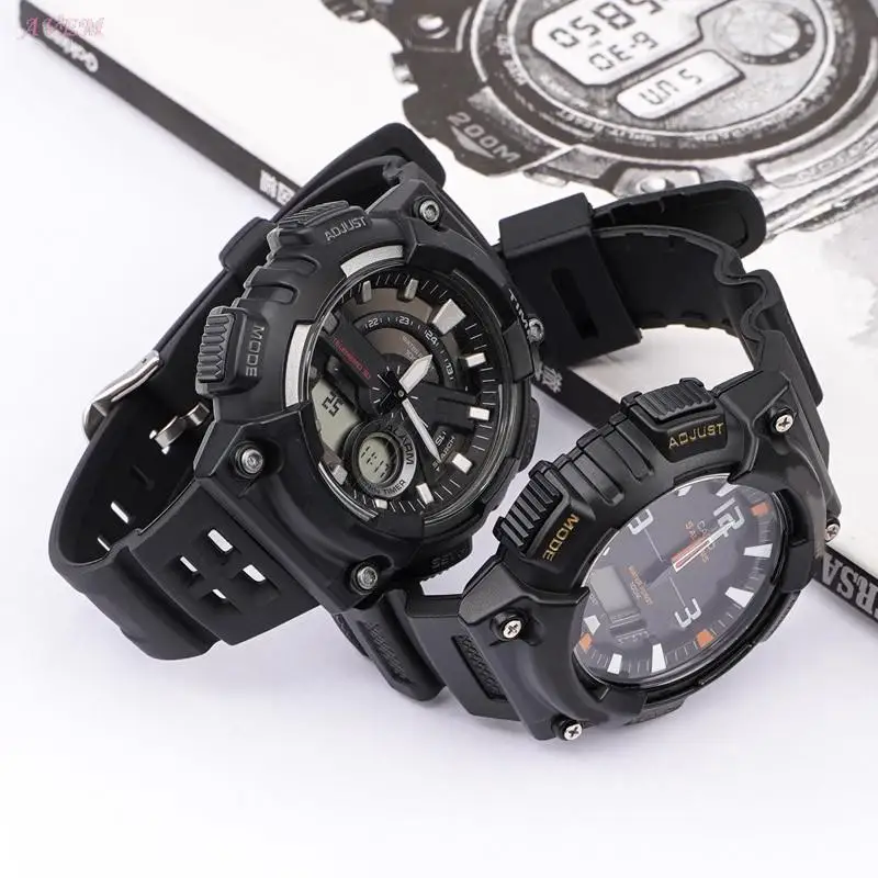 18mm Rubber Watch Strap for Casio AQ-S810W S800W W-735H SGW-300 AE-1000W 1200 Black Silicone Pin Buckle Wrist Band Bracelet Men