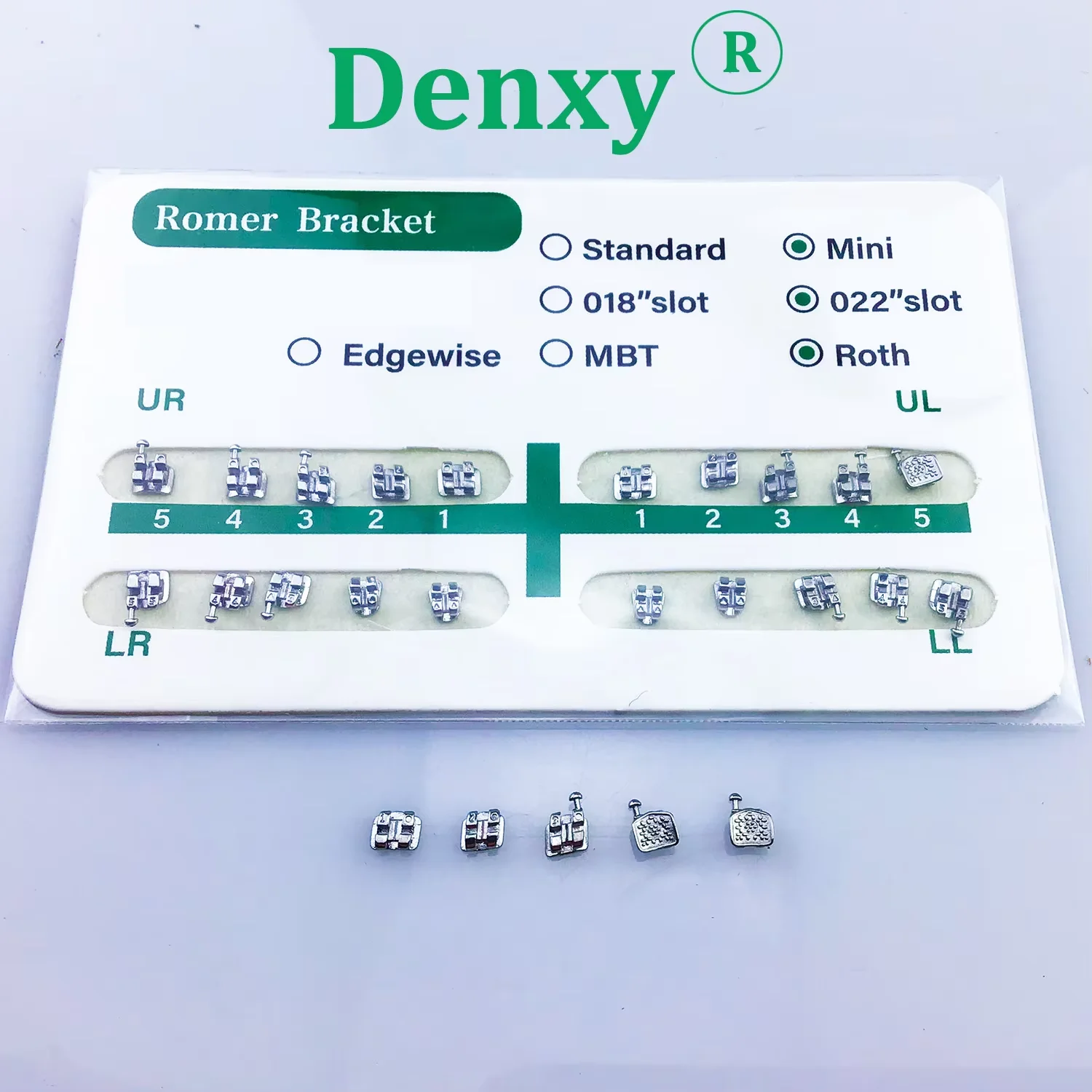 High Quality-50/100set- Romer Bracket Dental MIM 0.022 Roth/MBT Ortho Bracket  Dental brace Dental Bracket Wholesales Dental