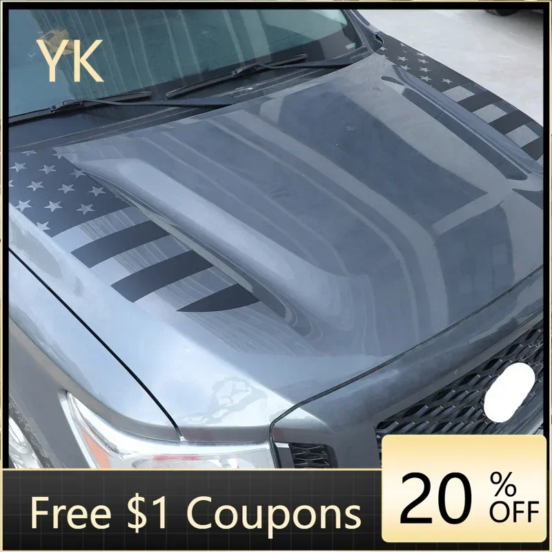 

Для Nissan Titan 2016-2023 ПВХ черный автомобильный передний капот наклейки наклейки тянуть цветок пленка накладка наклейка автомобильные аксессуары