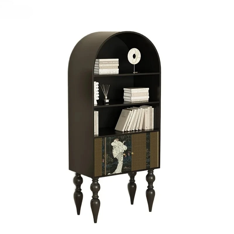 Solid wood living room, locker next to sofa, decorative vertical cabinet, entrance storage side cabinet