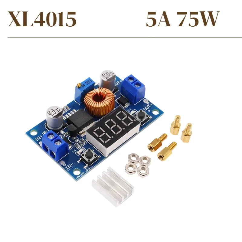 XL4015 5A 75W DC-DC-Wandler Einstellbares Abwärtsmodul 4,0-38V bis 1,25V-36V DIY einstellbares Netzteil