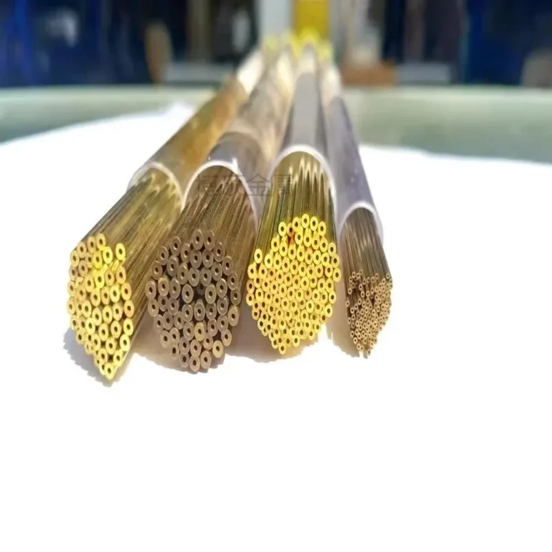 2Pcs Round Brass Alloy Straight Capillary Pipe OD6-8.5mm 495mm Long Wall Thickness 0.2-2mm Industrial Metal Tool Parts