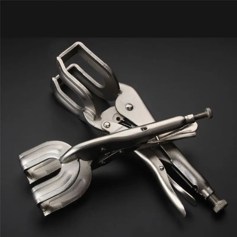 Happy New- Multi-Function Pipe Welding Butt Pliers Welding Pliers Tools Adjustable Grip Vise U-Shaped Welding Vise Grips