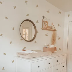Boho Falling Flowers Wall Stickers for Children's Room Home Decor Living Room vinilo decorativo pared infantil Kids Stickers