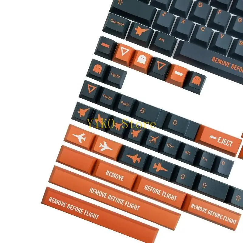 K32C 142 Miếng Keycap PBT Anh Đào Profile DYE-SUB Keycap Cho Cherry MX Switch Bàn Phím Cơ GK61 SK61 TKL87 108 Keycaps