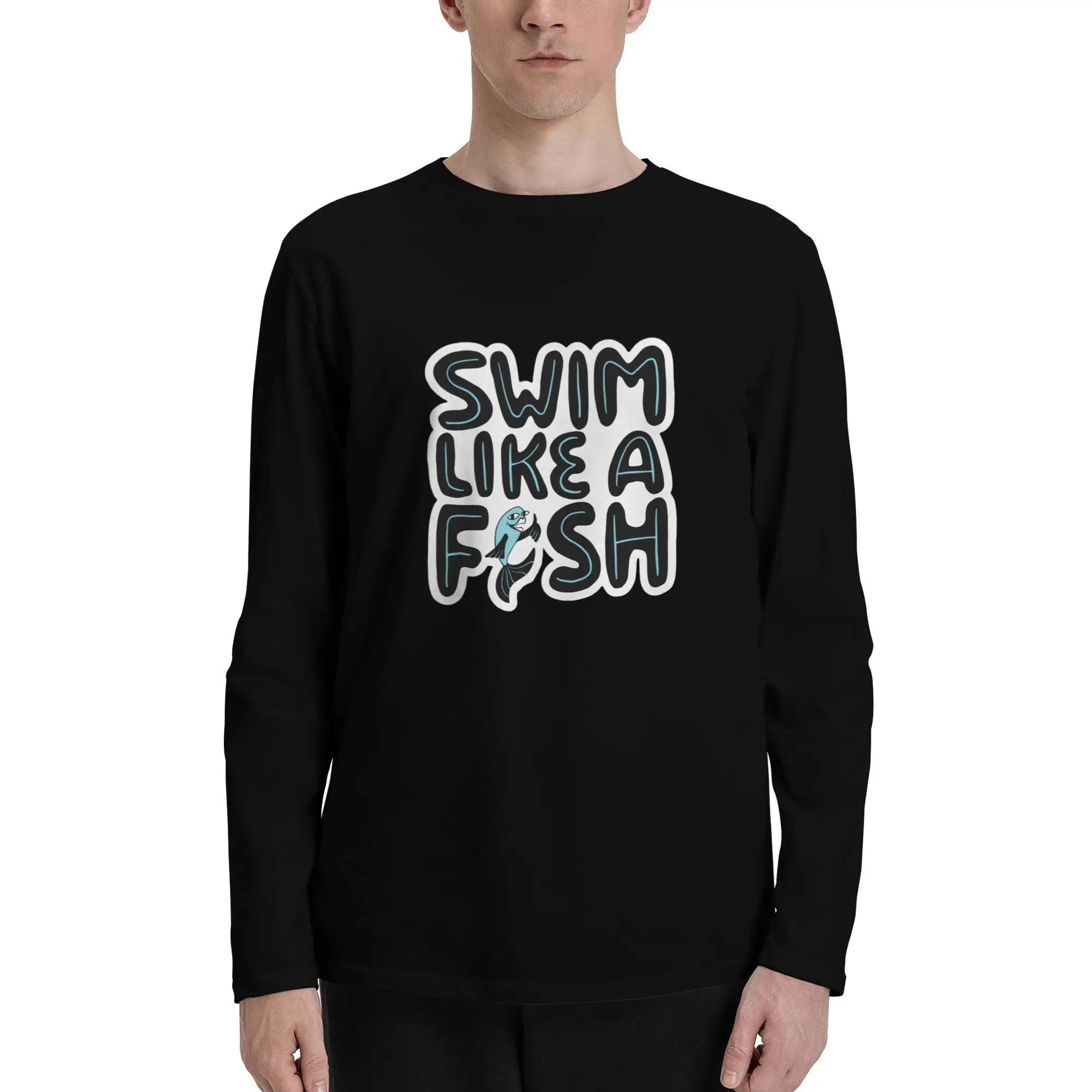 Мужская футболка с принтом Swim Like A Fish