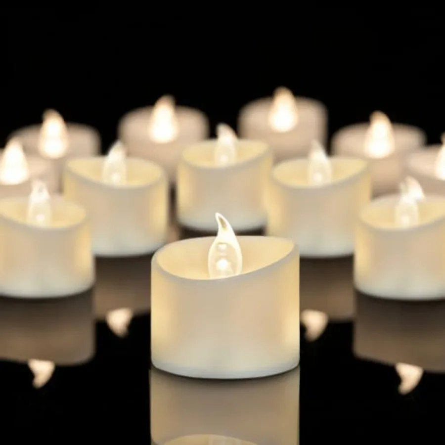 Tea Lights Candles 24 Pack, Flameless Candles Battery Operated Warm White, 1.5