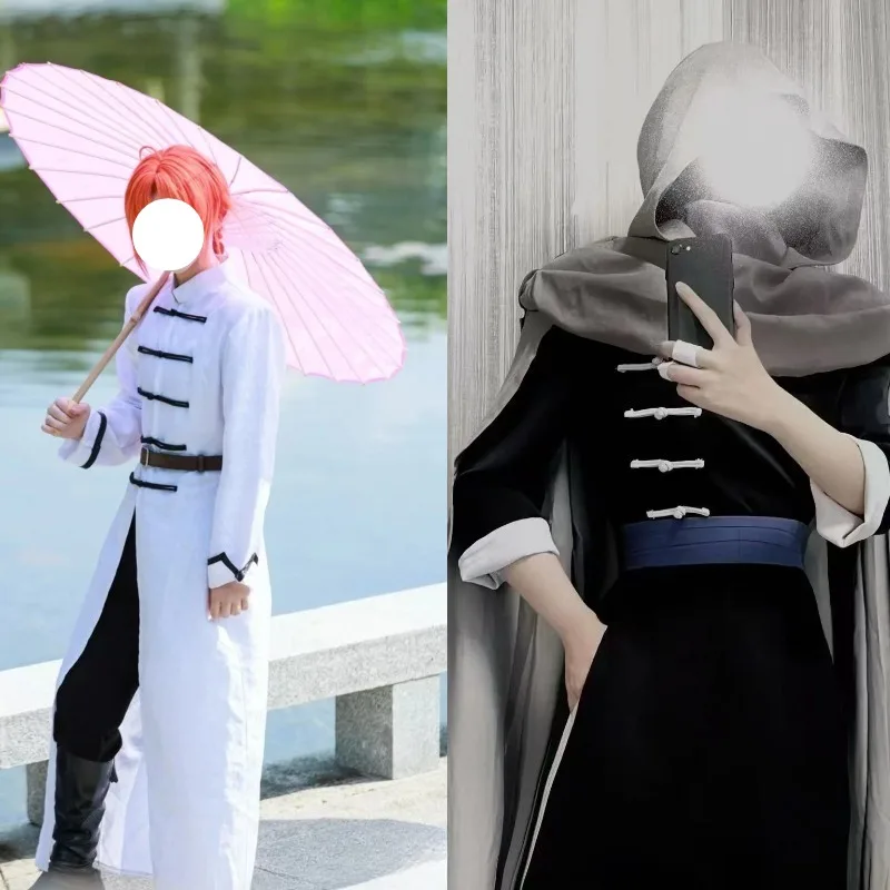 

Anime Kamui Cosplay Costume Black White Waistcoat Cape with Accessories Set for Men Role Play Outfit Halloween Carnival Party