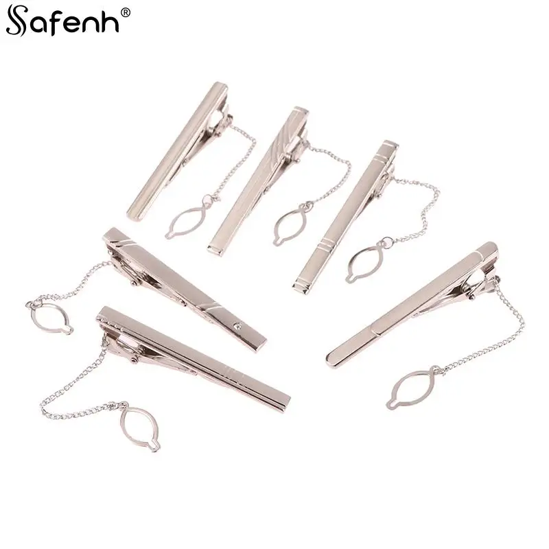 Silver Color Necktie Pin Tie Clip For Men Wedding Necktie Tie Clasp Clip Gentleman Ties Bar Tie Pin For Men\'s Accessories