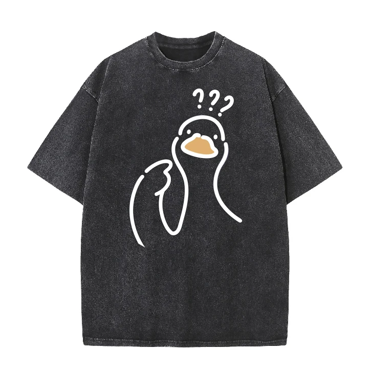 A Goose Full Of Doubts Graphic T-Shirt Summer O-Neck Short Sleeve Tee Retro Loose Casual Tops Fashion Men Women Daily Shirts