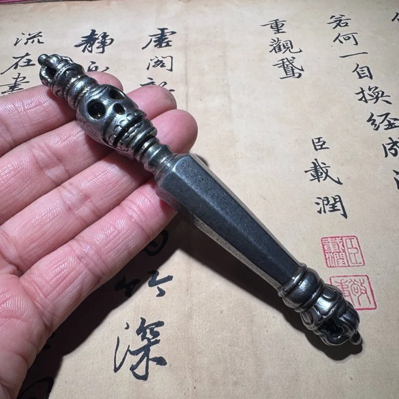 

Tibetan Iron Skull Mallet Buddha Hall Home Decor Tibetan Adan Mallet