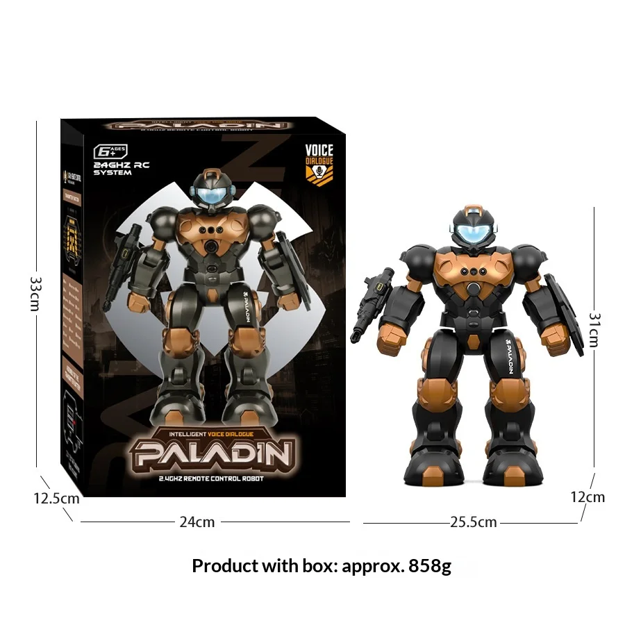 Brinquedo robô de controle remoto de voz elétrica inteligente das crianças com detecção de gestos e recurso de programação modelo animal rc