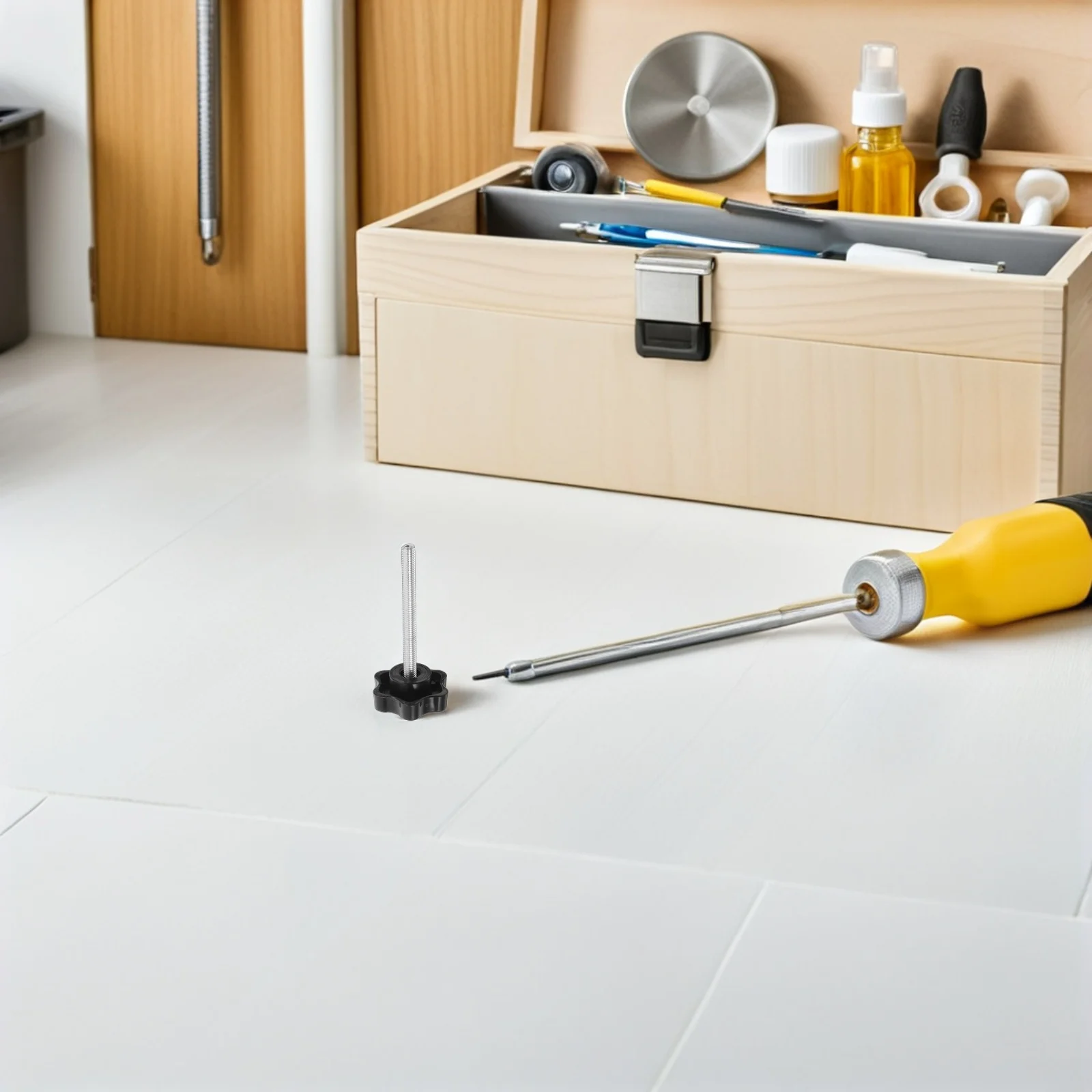 

4Pcs Wheelchair Accessories M6 Plum Blossom Knob Screws Hand Tightening Knob Nut, Knurled Thumb Screws Walker Seat Attachment