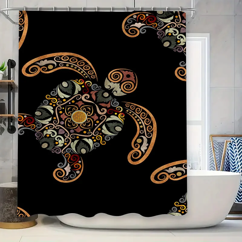 

Современная сине-желтая домашняя занавеска для душа в ванной комнате, водонепроницаемая декоративная ткань с текстом, доступный настраиваемый размер