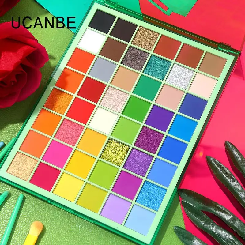 UCANBE 48Color Nostalgic Makeup Palette Highly Pigmented Shimmer Matte Rainbow Eyeshadow Professional Water Resistant Long Last