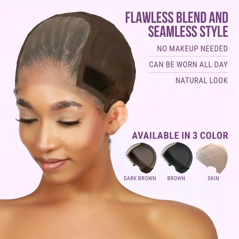 Female Headband Wig Cap Lace Wig Cap For Wig Making U Part Wig Caps Non Slip With Adjustable Velcro Velvet Wig Grip To Wear Wig view 3