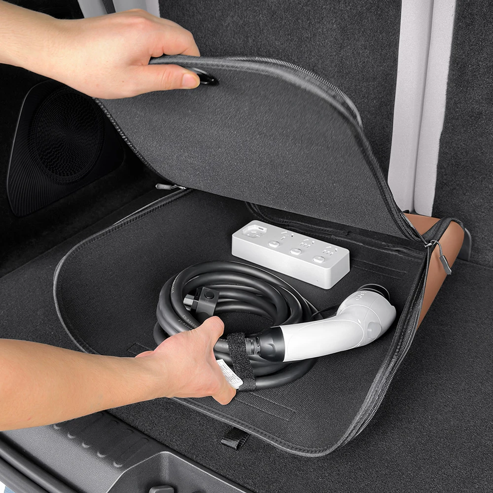 New Energy Electric Vehicles Charging Gun Cable Storage Bag Box Bag Portable Storage Bag Fit For CHERY ICAR V27 2025 2026