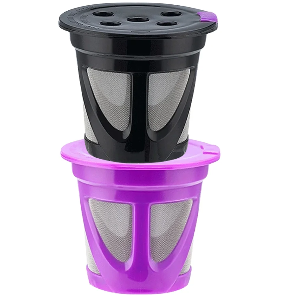 

2 Pcs Coffee Capsule Filters Reusable Plastic Better Tasting Basket Cups Stainless Steel Maker Dripper Strainer Espresso