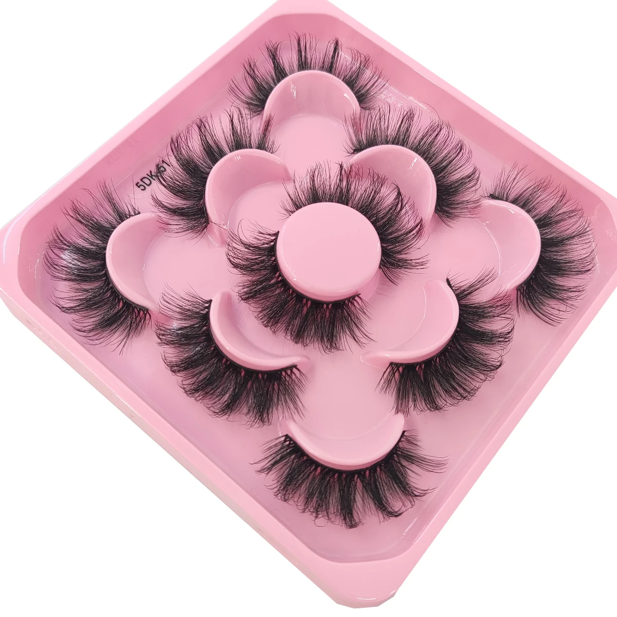 AMSDCN 5 pares de cílios de vison artificial de longa duração natural dramático extensão de cílios beleza e maquiagem