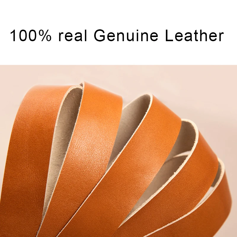 WUTA Top Grain Genuine Leather Belt Blank Strap First Layer Cowhide Leather Strip Belts Tags Making for Crafts Working Projects