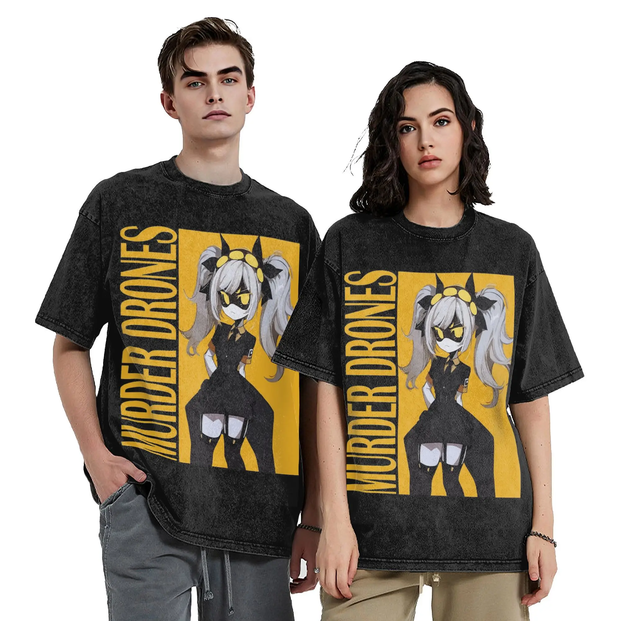 

Футболки «Убийство дронов» в стиле хип-хоп, мытые футболки в стиле Харадзюку из 100% хлопка, ретро для мужчин и женщин, топы, уличная футболка с принтом