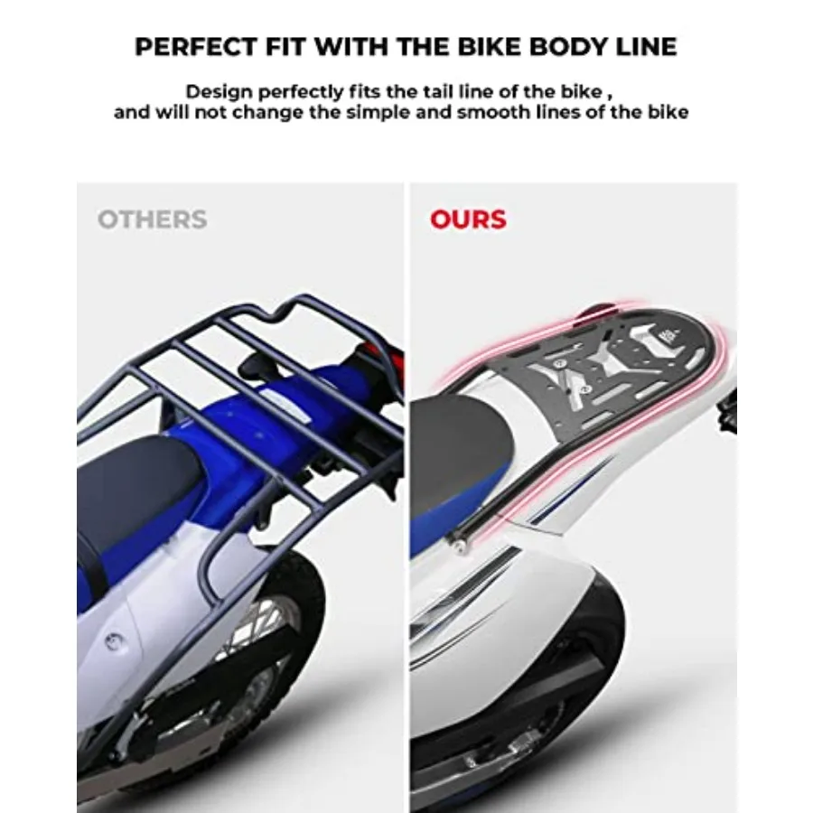 حامل تخزين الأمتعة للرف الخلفي العالمي للدراجات النارية DRZ400S SM وKLX400S إندورو رف ذيل البضائع المتين مع YearRoun #5