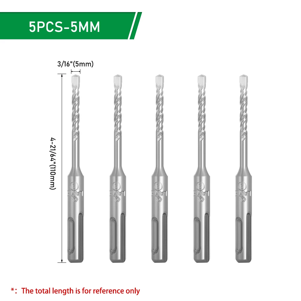 LAVIE 5 stücke 4mm 5mm 6mm Elektrische Hammer SDS Plus Bohrer Set 110mm Beton Wand ziegel Block Mauerwerk Loch Sah Bohren 016 – Detail 10