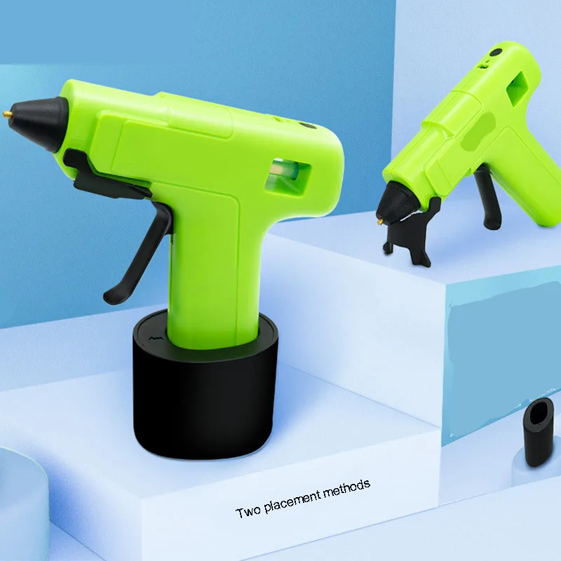 Quick Bonding Hot Melt Glue Gun Anti-drip Glue Cordless Adhesive Gun Automatic Power Off Safe Crafts Handmade Tool With 20Sticks
