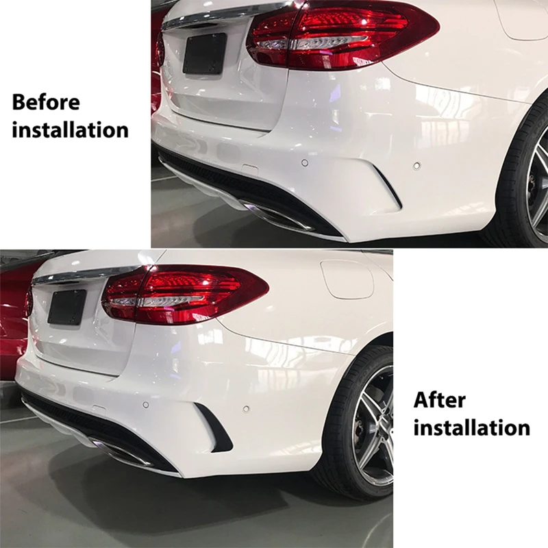 Rear Bumper Spoiler Side Canard Spoiler For Mercedes Benz C Class Estate S205 C180 C200 AMG image 6
