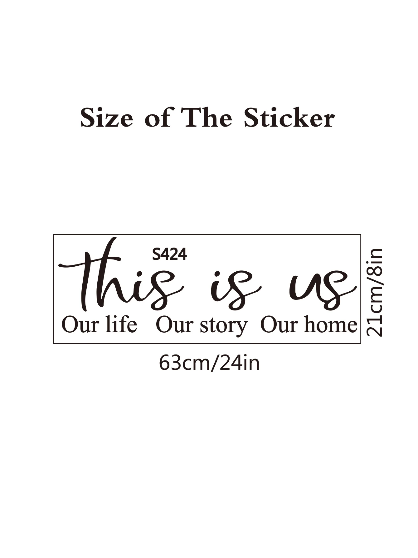 قطعة واحدة من الكلمات الجميلة - هذه حياتنا، قصتنا، ملصق حائط لمنزلينا، ملحقات تزيين المنزل لغرفة المعيشة وغرفة النوم