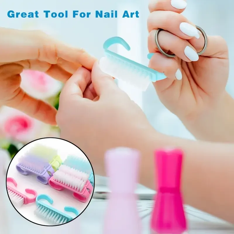 1/5pcs Set Nail Brush Cleaning Scrub Crevices Acrylic Sheep Horns Remove Dust Tool for Kitchen Pet Nails Shop Shoes Fruits