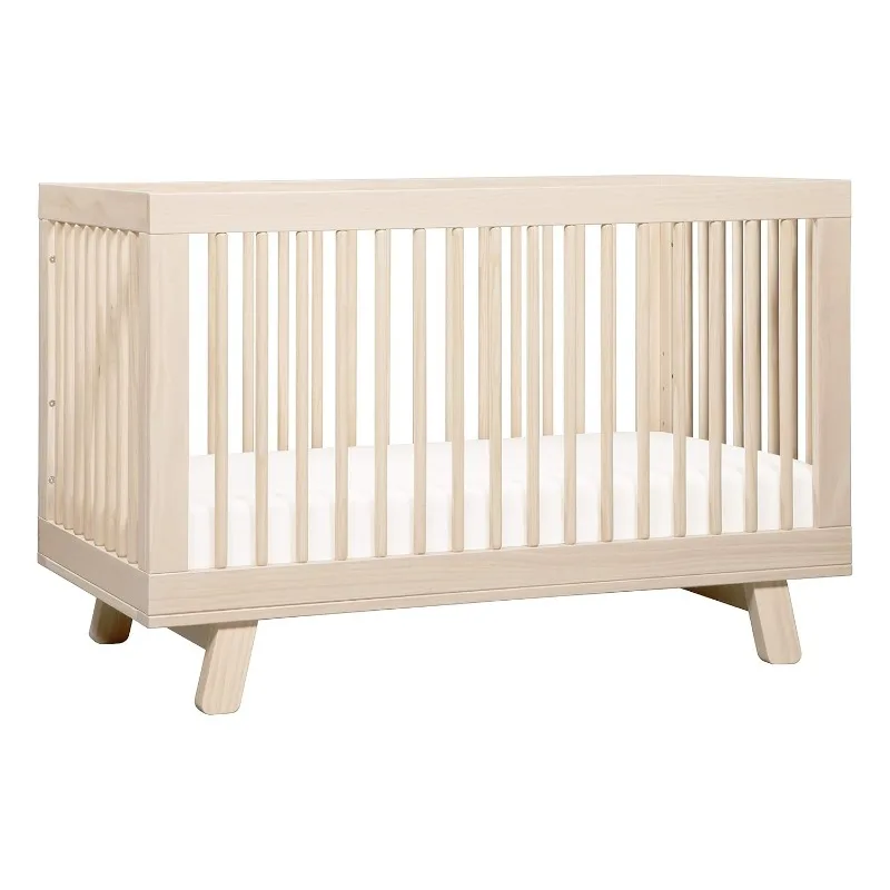 3-in-1 Convertible Crib with Toddler Bed Conversion Kit in Washed Natural, Greenguard Gold Certified